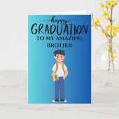 Happy Afstuderen speelgoed geweldige broer Kaart (Gele Bloem)