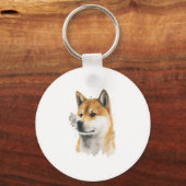 Happy Akita Dog Sleutelhanger (Voorkant)