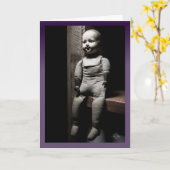 Happy All Hallow's Eve - griezelige Halloween Robe Kaart (Gele Bloem)