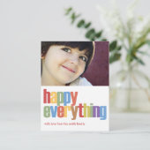 Happy All Holiday-fotokaart Feestdagenkaart (Staand voorkant)