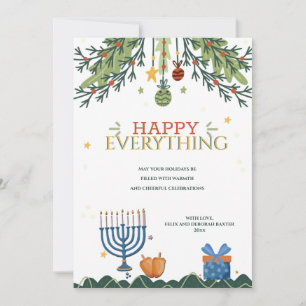 Happy All Holiday Greeting Card Feestdagenkaart