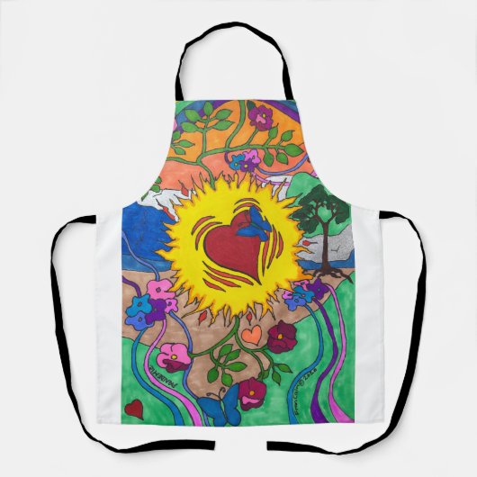Happy All-over Print Apron Schort (Voorkant)