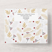 Happy All Photo Collage kerstKaart All In One Uitnodiging (Achterkant)