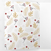 Happy All Photo Collage kerstKaart Drieluik Uitnodiging (Binnenzijde eerst)