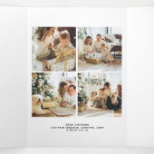Happy All Photo Collage kerstKaart Drieluik Uitnodiging (Binnenkant midden)
