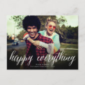 Happy All Simple White Script Photo Modern Feestdagenkaart (Voorkant)