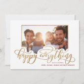 Happy All Whimsy Gold Script Holiday Foto (Voorkant)