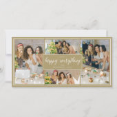 Happy Alles Simple White Script Photo Collage Feestdagenkaart (Voorkant)