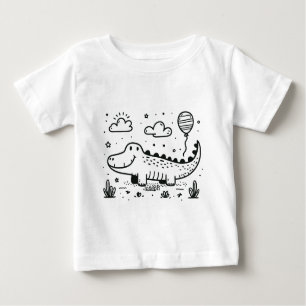 Happy Alligator met ballon - Schattigee Nursery Ar