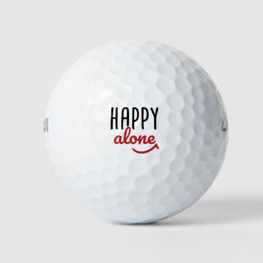 Happy Alone Singles Awareness Anti-Valentijns Golfballen (Voorkant)