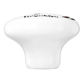 Happy American bison buffalo illustratie Keramische Knop (Zijkant)