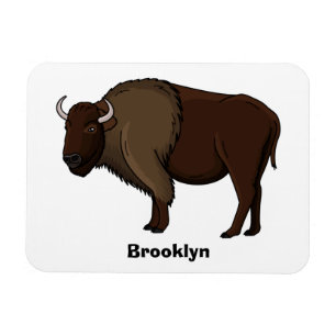 Happy American bison buffalo illustratie Magneet