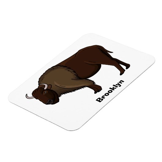 Happy American bison buffalo illustratie Magneet (Linkerzijde)