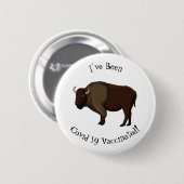 Happy American bison buffalo illustratie Ronde Button 5,7 Cm (Voorkant /achterkant)