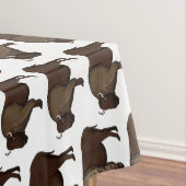 Happy American bison buffalo illustratie Tafelkleed (Voorbeeld)