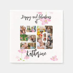 Happy and Fabulous 50th Birthday Multi Photo Servet