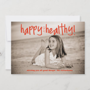 Happy and Healthy Red met foto achterzijde