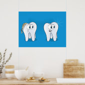 Happy and Sad Teeth Poster (Keuken)