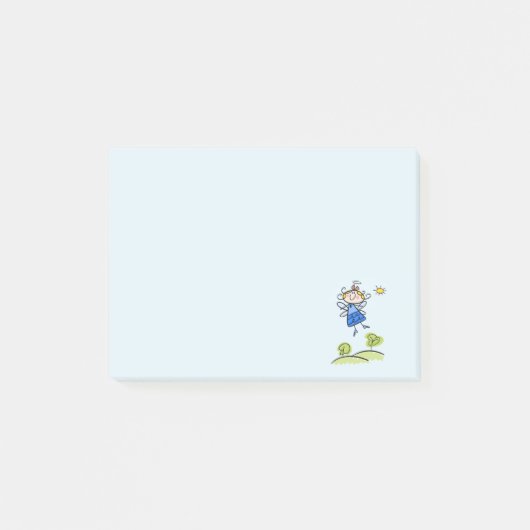 Happy Angel Fairy Jumping en Dansend Buiten Post-it® Notes (Voorkant)
