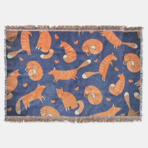 Happy animal vos-patroon deken