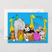 Happy Animals Briefkaart (Voorkant / Achterkant)