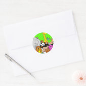 Happy Animals Ronde Sticker (Envelop)