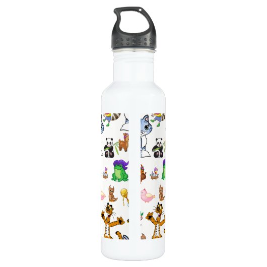 Happy Animals Waterfles (Achterkant)