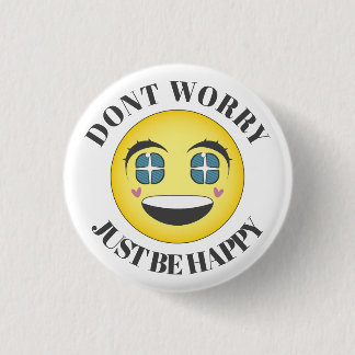 Happy anime gezicht ronde button 3,2 cm