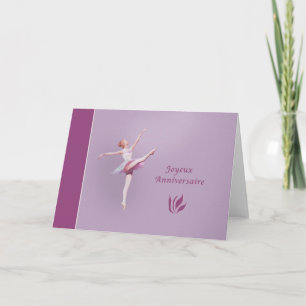Happy Annevers, Birthday, French, Ballerina Kaart