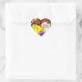 Happy Anniversaire stickers forme coeur Tulip Fleu (Sac)