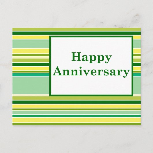Happy Anniversary beroemd gemaakt door Spring Stri Briefkaart (Voorkant)