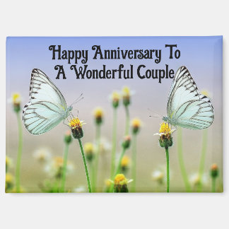 Happy Anniversary Butterflies Magnet Magneet