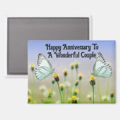 Happy Anniversary Butterflies Magnet Magneet (Voorkant / Achterkant)