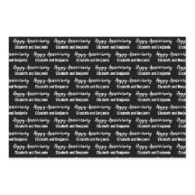 Happy Anniversary Couple's Names Black and White