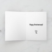 Happy Anniversary Cute Funny Simple Bear Card Kaart (Binnen)
