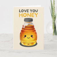 Happy Anniversary Cute Funny Simple Honey Card