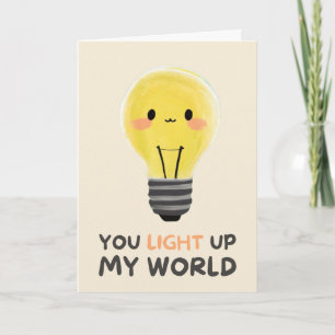 Happy Anniversary Cute Funny Simple Light Card Kaart