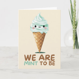 Happy Anniversary Cute Funny Simple Mint Card Kaart
