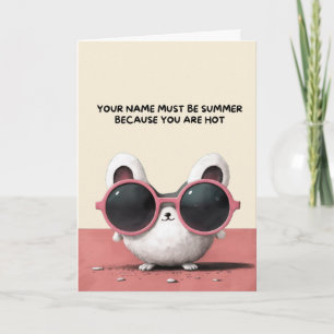 Happy Anniversary Cute Funny Simple Summer Card Kaart