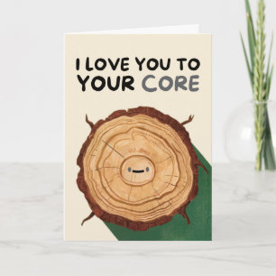 Happy Anniversary Cute Funny Simple Tree Card Kaart