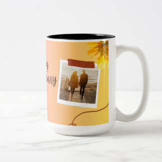 “Happy Anniversary Mug | Romantic Gift for Couple  Tweekleurige Koffiemok