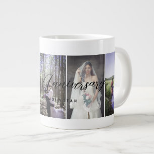 Happy Anniversary Photo Collage Mug Photo vertical