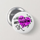 Happy Anti-Valentijnsdag Ronde Button 5,7 Cm (Voorkant /achterkant)