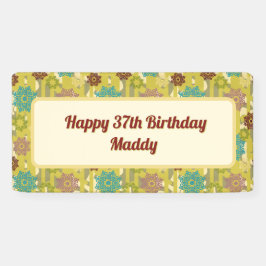 Happy Any Age Birthday Urban Floral Pattern Spandoek