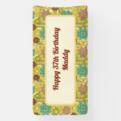 Happy Any Age Birthday Urban Floral Pattern Spandoek (Verticaal)