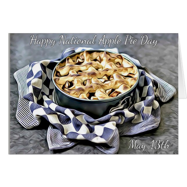 Happy Apple Pie Day Recipcard (Voorkant Horizontaal)