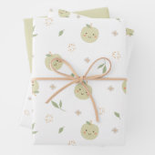 Happy Apples Patroon - Inpakpapier Set (In situ)