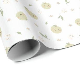 Happy Apples Patroon - Wrapping Paper Roll Cadeaupapier