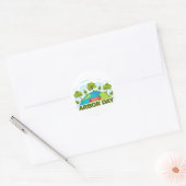 Happy Arbor Day Ronde Sticker (Envelop)