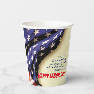HAPPY ARBOR DAY USA American Flag Papieren Bekers